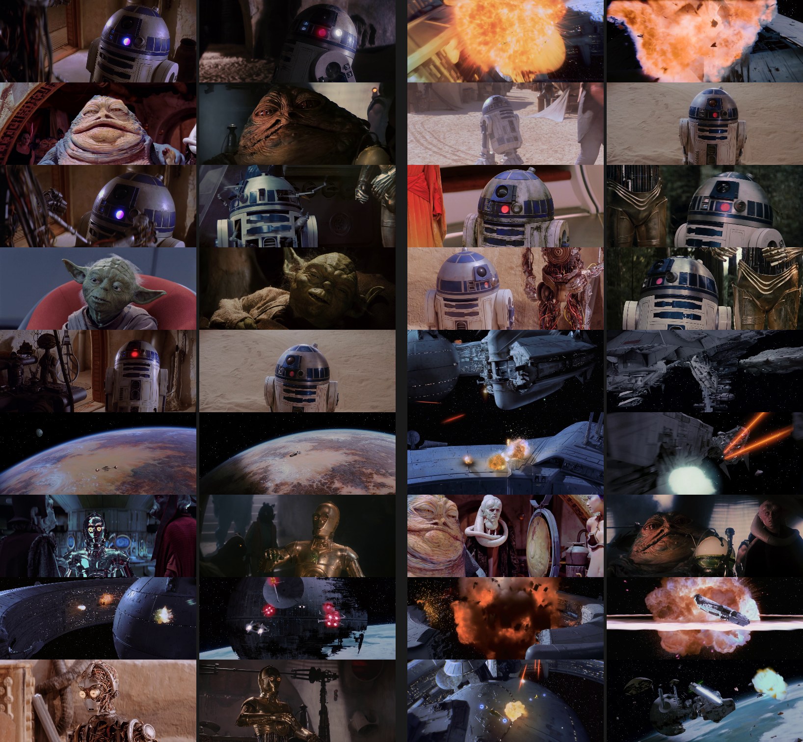 Echo pairs between The Phantom Menace and Return of the Jedi